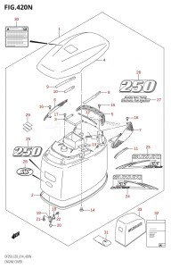 DF200Z From 20002Z-410001 (E03)  2014 drawing ENGINE COVER (DF250ST:E03)