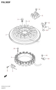 DF225Z From 22503Z-310001 (E01 E40)  2013 drawing MAGNETO (DF225T:E40)