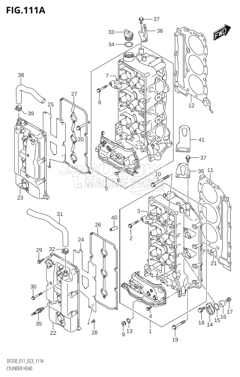 CYLINDER HEAD (DF200T,DF200Z,DF225T,DF225Z)