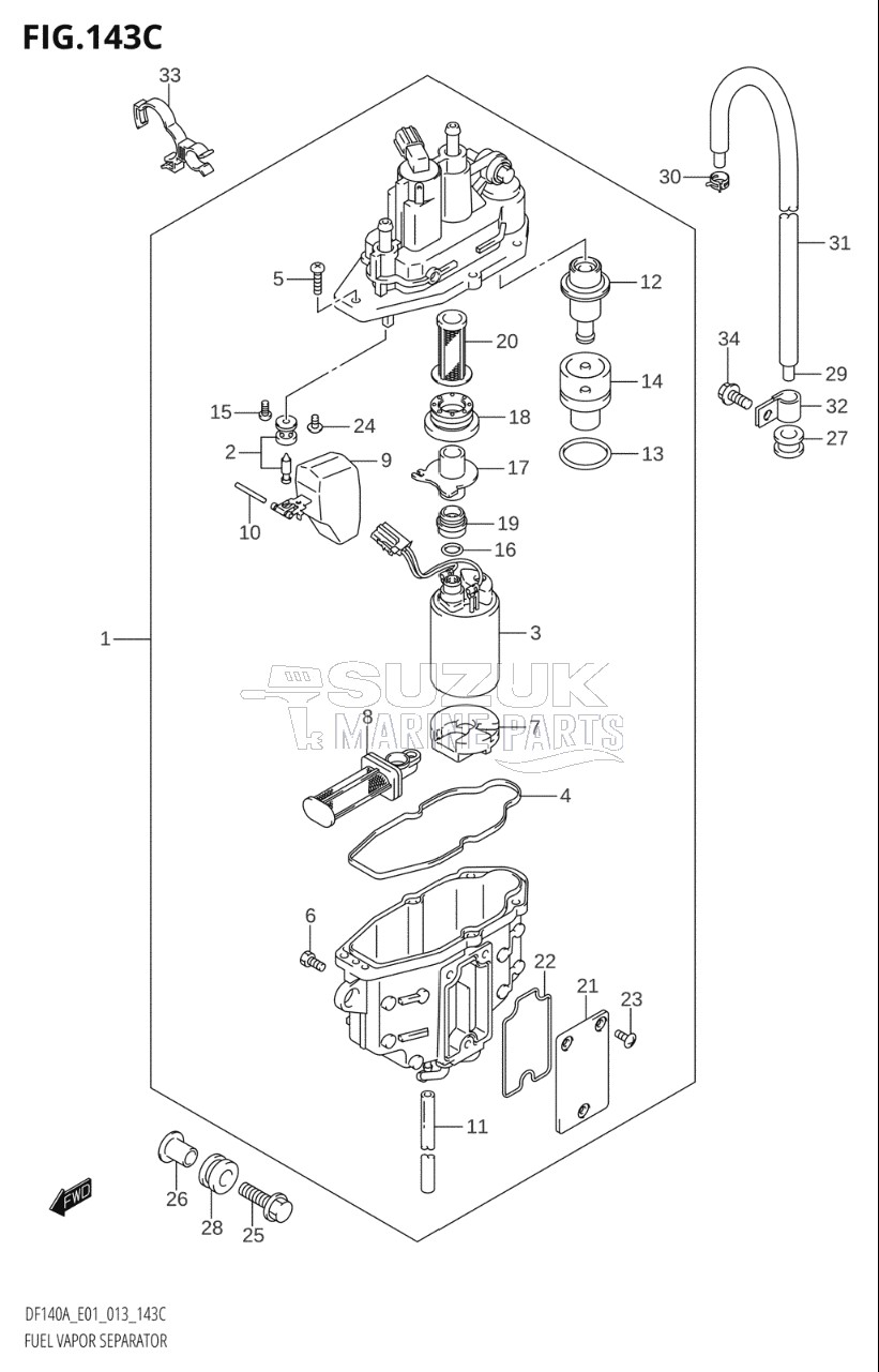 FUEL VAPOR SEPARATOR (DF140AZ:E01)