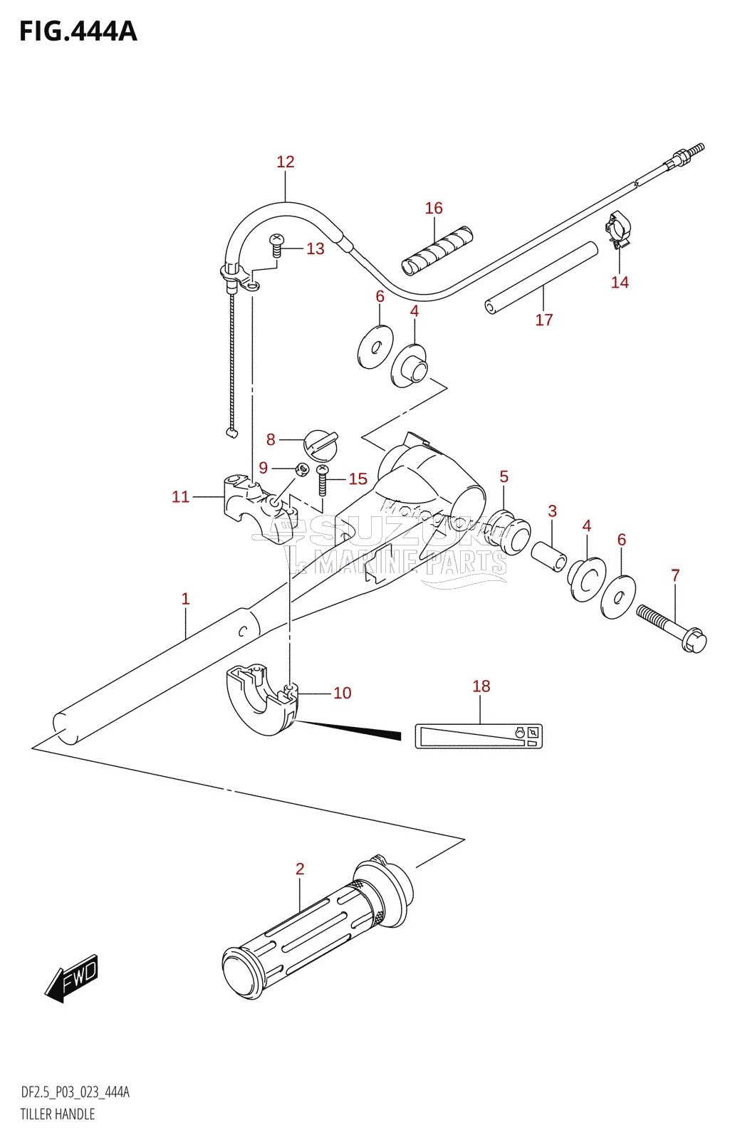 TILLER HANDLE