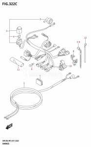 DF8A From 00801F-710001 (P01)  2017 drawing HARNESS (DF9.9A:P01)