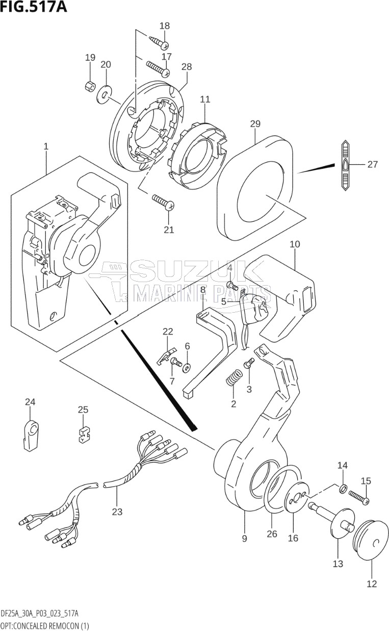 OPT:CONCEALED REMOCON (1) (DF25AT,(DF25ATH,DF30ATH):(022,023),DF30AT)