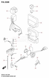 DF250T From 25003F-440001 (E11 - E40 E03)  2024 drawing PTT SWITCH /​ ENGINE CONTROL UNIT (DF200T,DF200Z,DF225T,DF225Z,DF250T,DF250Z)