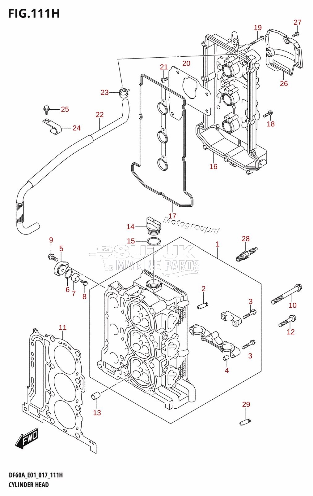 CYLINDER HEAD (DF60A:E40)