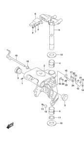 Outboard DF 25A drawing Swivel Bracket Remote Control w/Power Tilt