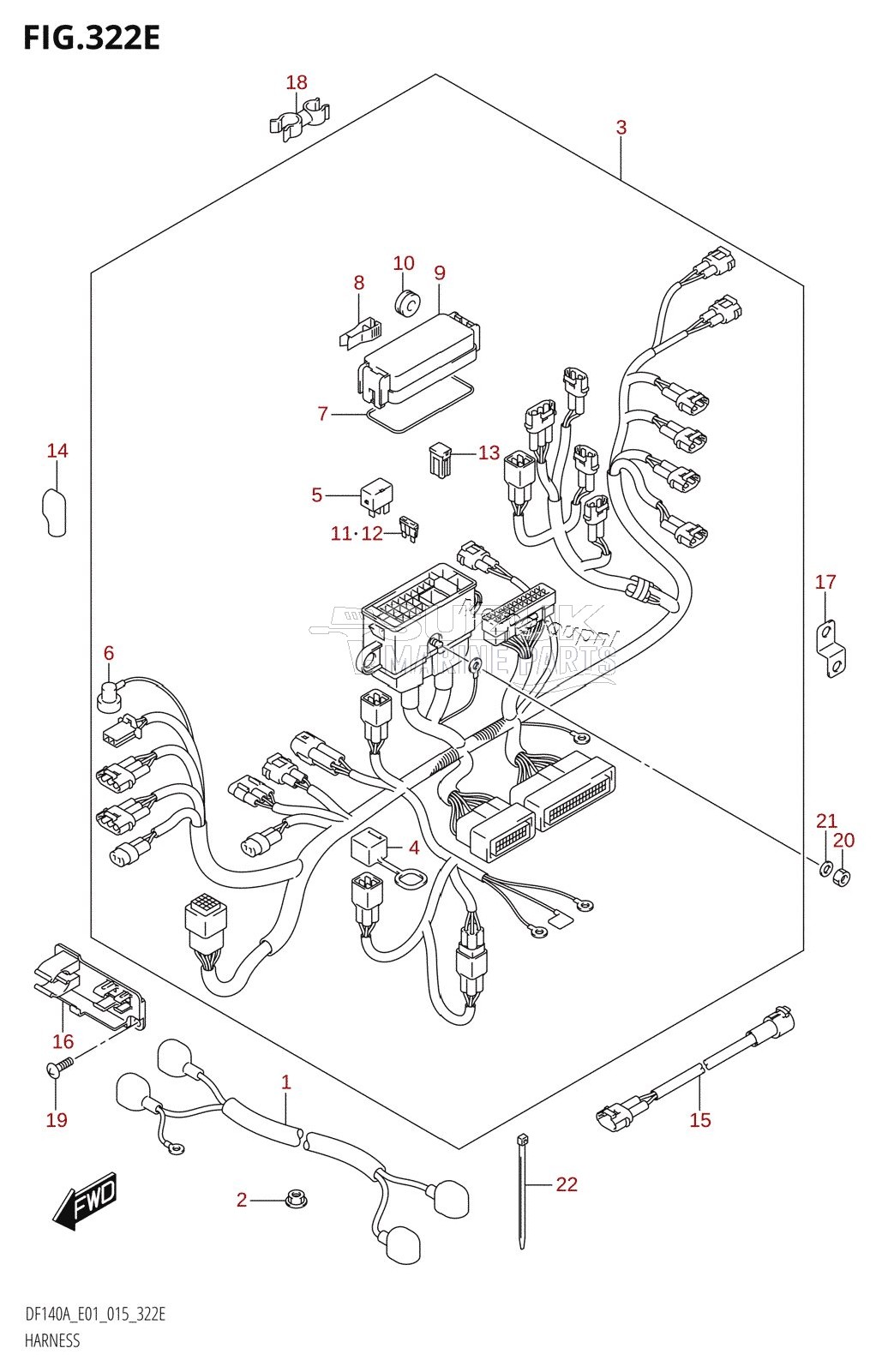 HARNESS (DF115AZ:E40)