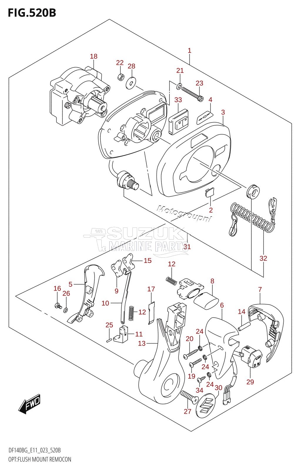 OPT:FLUSH MOUNT REMOCON (022,023)