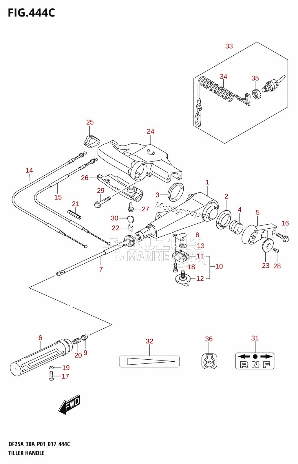 TILLER HANDLE (DF30A:P40)