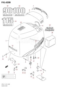 DF115T From 11501F-151001 (E01)  2001 drawing ENGINE COVER (K3,K4,K5,K6,K7,K8,K9)