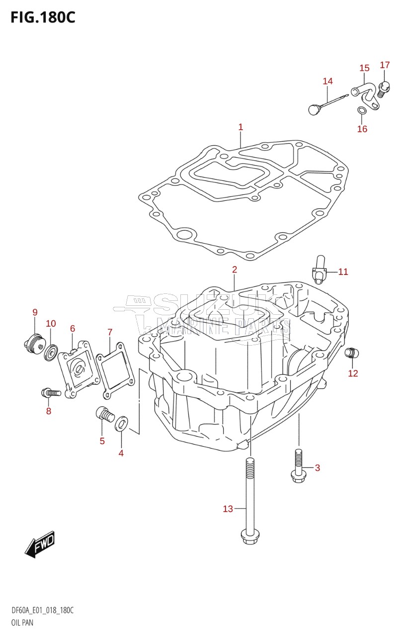 OIL PAN (DF60AQH,DF60ATH,DF50AVT,DF50AVTH,DF60AVT,DF60AVTH)