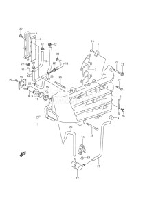 Outboard DF 70 drawing Inlet Manifold (2001)