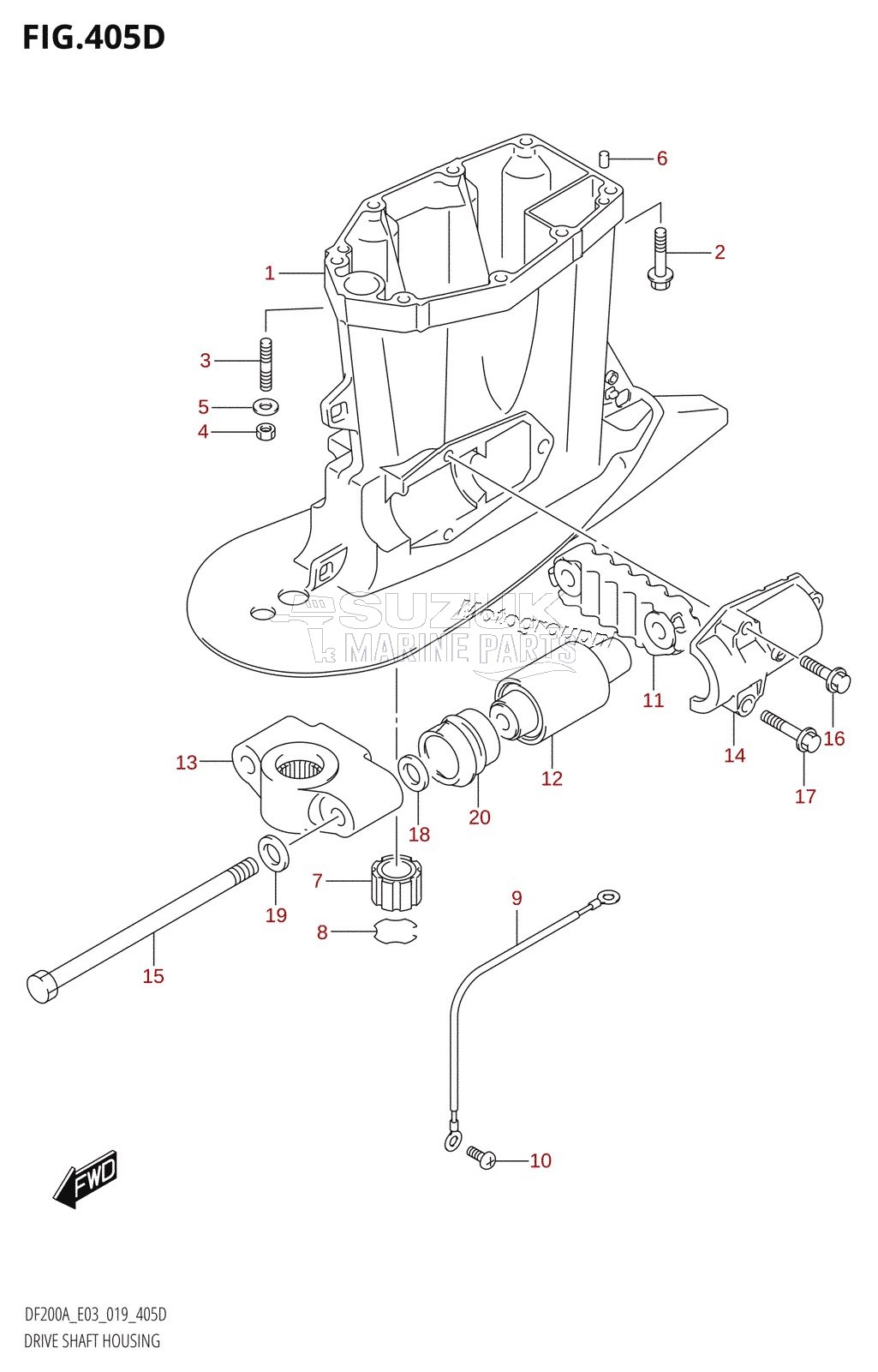 DRIVE SHAFT HOUSING (DF150AT)