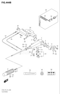 01504F-510001 (2005) 15hp P03-U.S.A (DF15A  DF15AR  DF15ATH) DF15A drawing TILLER HANDLE (DF9.9BTH:P03)