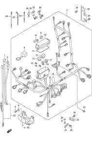 Outboard DF 150 drawing Harness