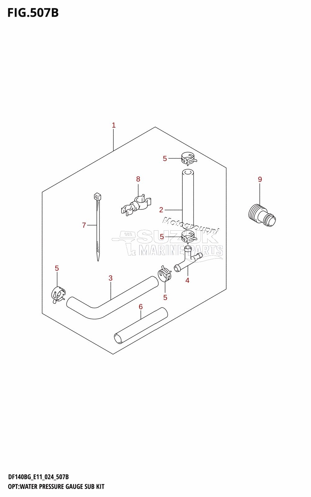 OPT:WATER PRESSURE GAUGE SUB KIT (DF140BG,DF140BZG)