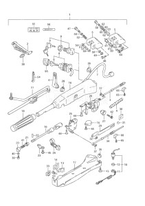 Outboard DF 70 drawing Tiller Handle