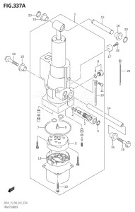 11503F-210001 (2012) 15hp P03-U.S.A (DF15) DF15 drawing TRIM CYLINDER (DF9.9T:P03)