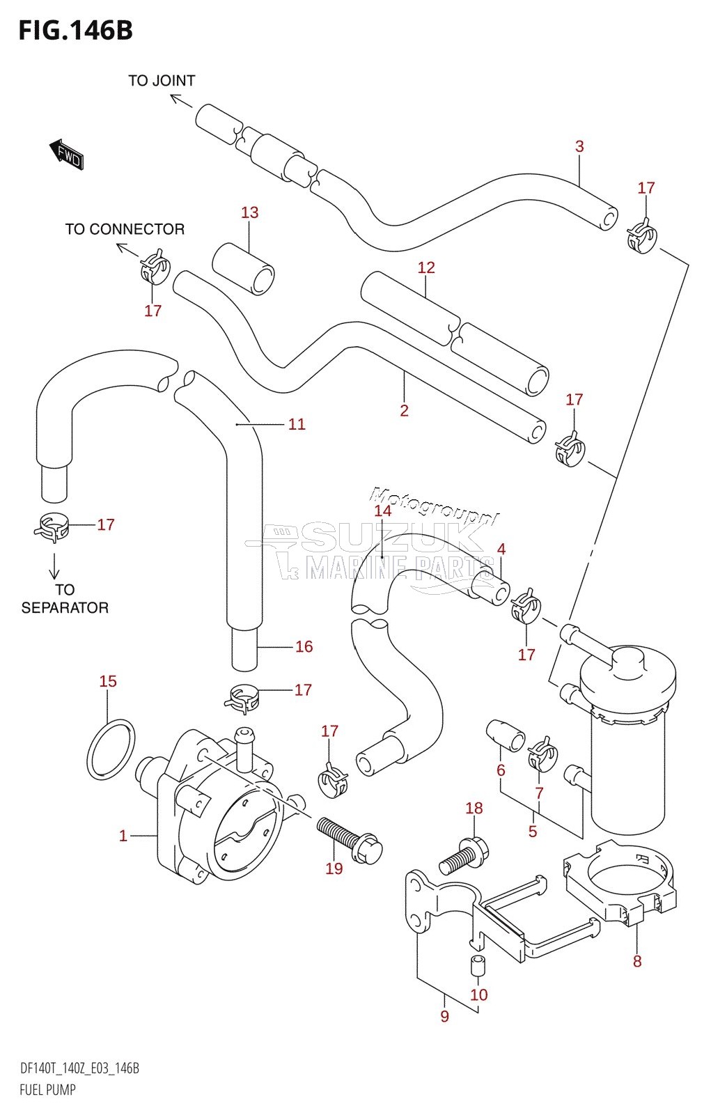 FUEL PUMP (K6,K7,K8,K9,K10,011)