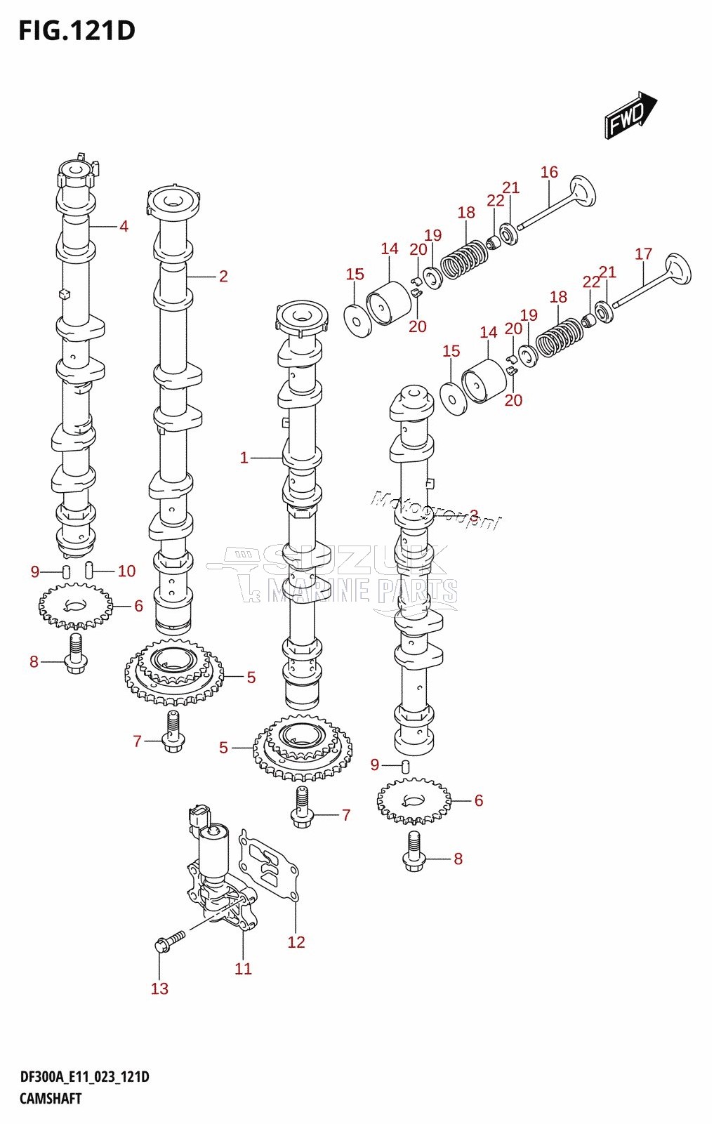 CAMSHAFT (DF250A:(022,023))