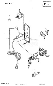 DT75 From 07501-504157 ()  1985 drawing OPT : IGNITION SWITCH