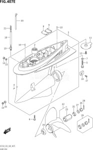 25003Z-040001 (2020) 250hp E03-USA (DF250Z  DF250Z) DF250Z drawing GEAR CASE (DF250ST)