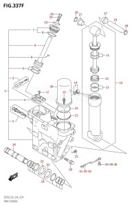 DF250Z From 25003Z-610001 (E40)  2016 drawing TRIM CYLINDER (DF225T:E40)