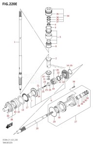 DF200AZ From 20003Z-040001 (E01 E03 E40)  2020 drawing TRANSMISSION (DF150AS:(022,023))