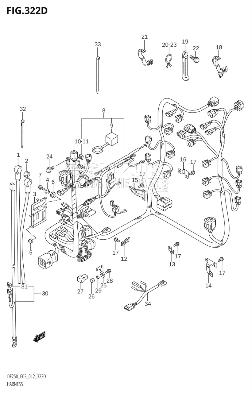 HARNESS (DF225Z:E03)