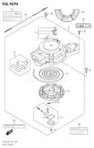 01504F-510001 (2005) 15hp P01-Gen. Export 1 (DF15A  DF15AR  DF15ATH) DF15A drawing RECOIL STARTER (DF20A:P40)