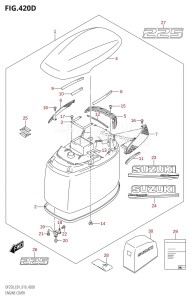 DF200 From 20002F-910001 (E01 E40)  2019 drawing ENGINE COVER (DF225T:E40,DF225Z:E40)