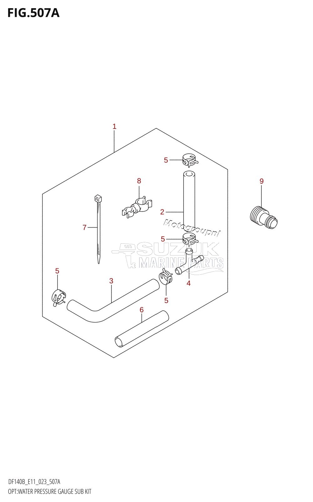 OPT:WATER PRESSURE GAUGE SUB KIT