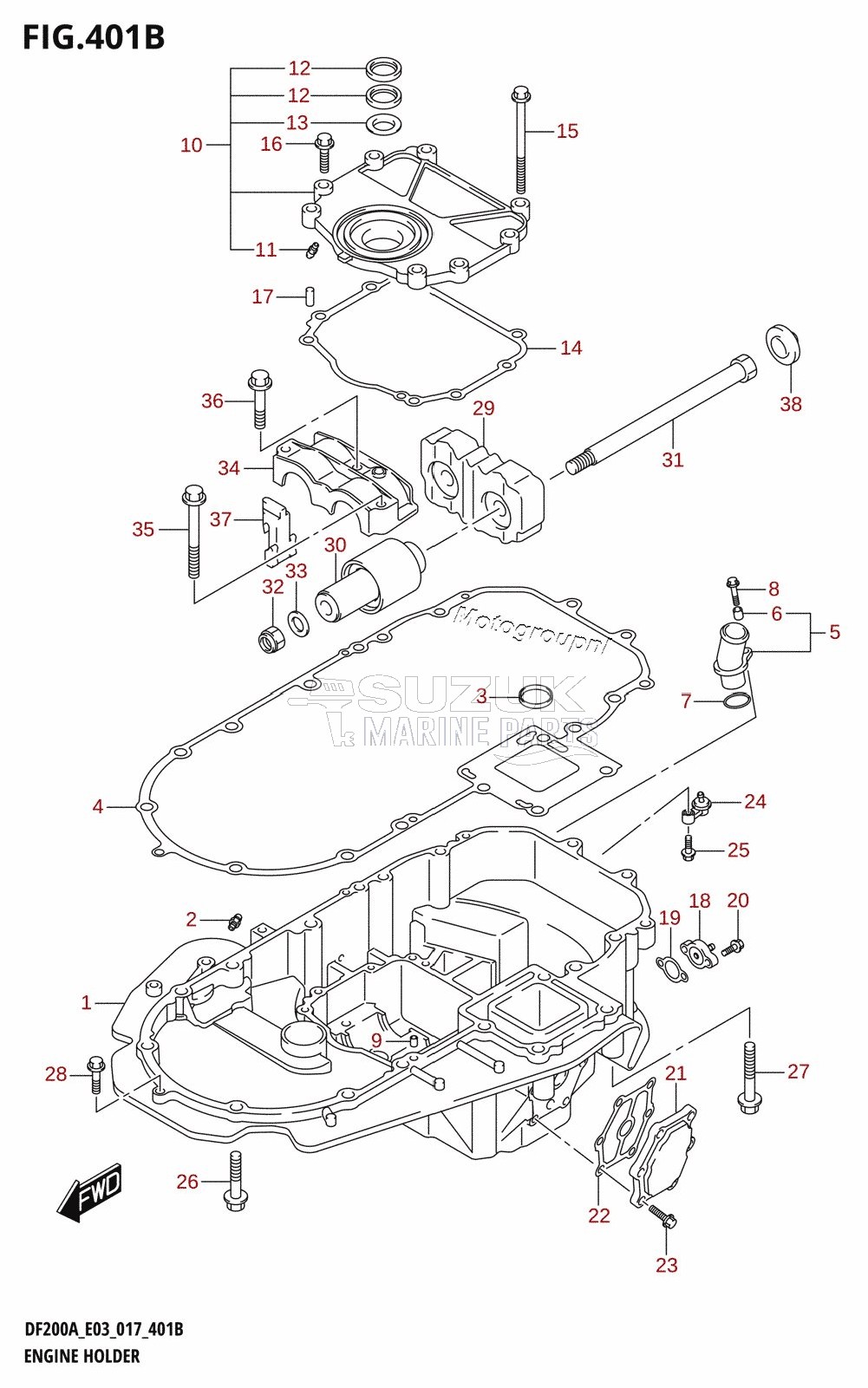 ENGINE HOLDER (DF200AST:E03)