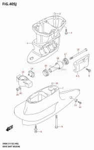 DF40A From 04003F-240001 (E01 E11)  2022 drawing DRIVE SHAFT HOUSING (DF40ASVT:E34)