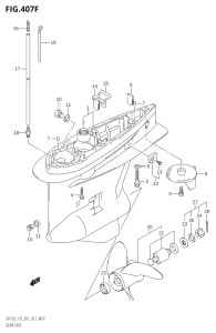 15002Z-210001 (2012) 150hp E01 E40-Gen. Export 1 - Costa Rica (DF150Z) DF150Z drawing GEAR CASE (DF175T:E40)