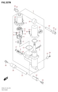 05003F-040001 (2020) 50hp E01-Gen. Export 1 (DF50A  DF50ATH) DF50A drawing TRIM CYLINDER (DF40AST,DF60A,DF60ATH)