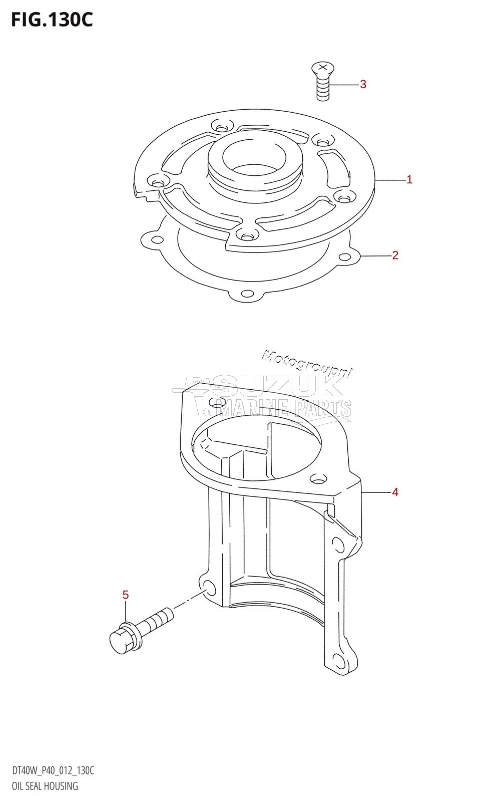 OIL SEAL HOUSING (DT40WR:P40)