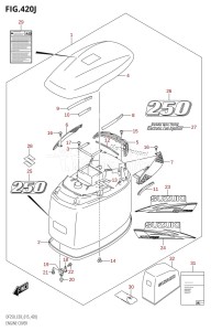 DF225T From 22503F-510001 (E03)  2015 drawing ENGINE COVER (DF250T:E03)