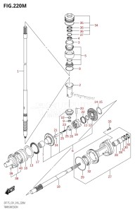 DF175TG From 17502F-610001 (E01 E40)  2016 drawing TRANSMISSION (DF175TG:E40)