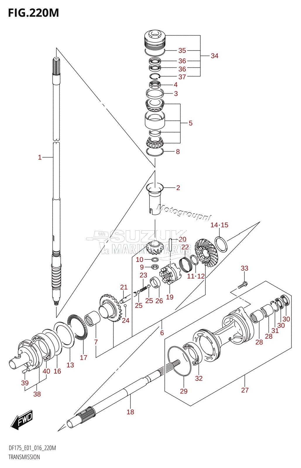 TRANSMISSION (DF175TG:E40)