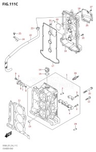 06002F-610001 (2016) 60hp E01 E40-Gen. Export 1 - Costa Rica (DF60A  DF60AQH  DF60ATH) DF60A drawing CYLINDER HEAD (DF40ATH:E01)