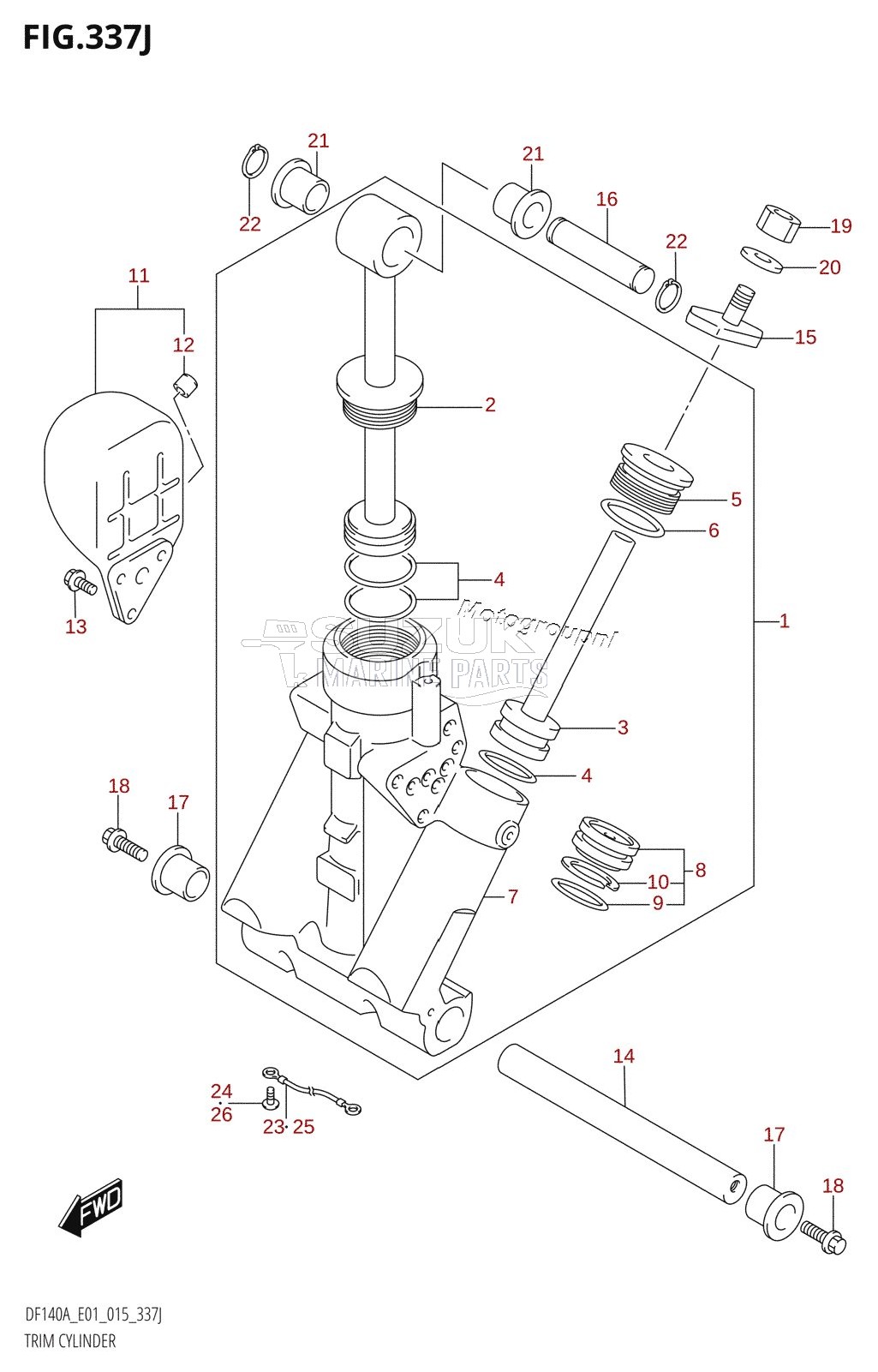 TRIM CYLINDER (DF140AZ:E40)