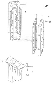 DT150 From 15003-151001 ()  2001 drawing EXHAUST COVER