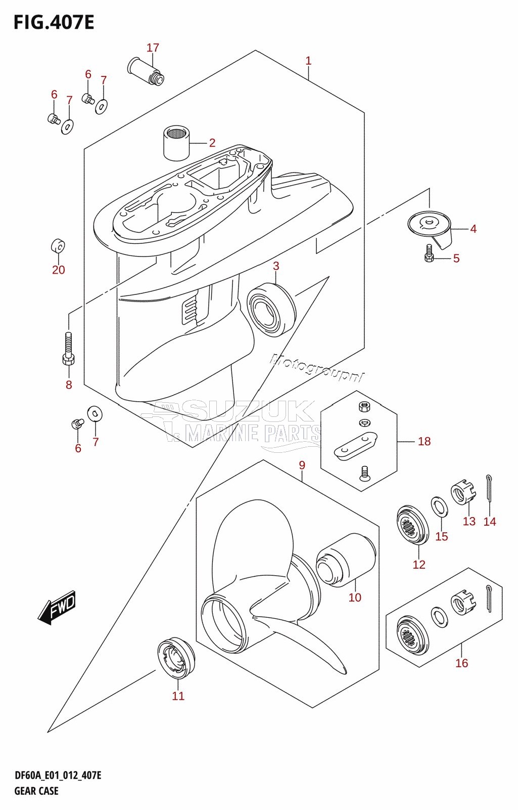 GEAR CASE (DF50ATH:E01)