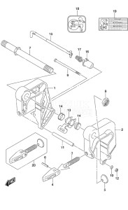 Outboard DF 9.9A drawing Clamp Bracket w/Remote Control