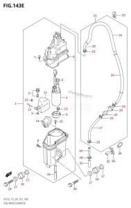 DF150 From 15002F-210001 (E01 E40)  2012 drawing FUEL VAPOR SEPARATOR (DF175T:E01)