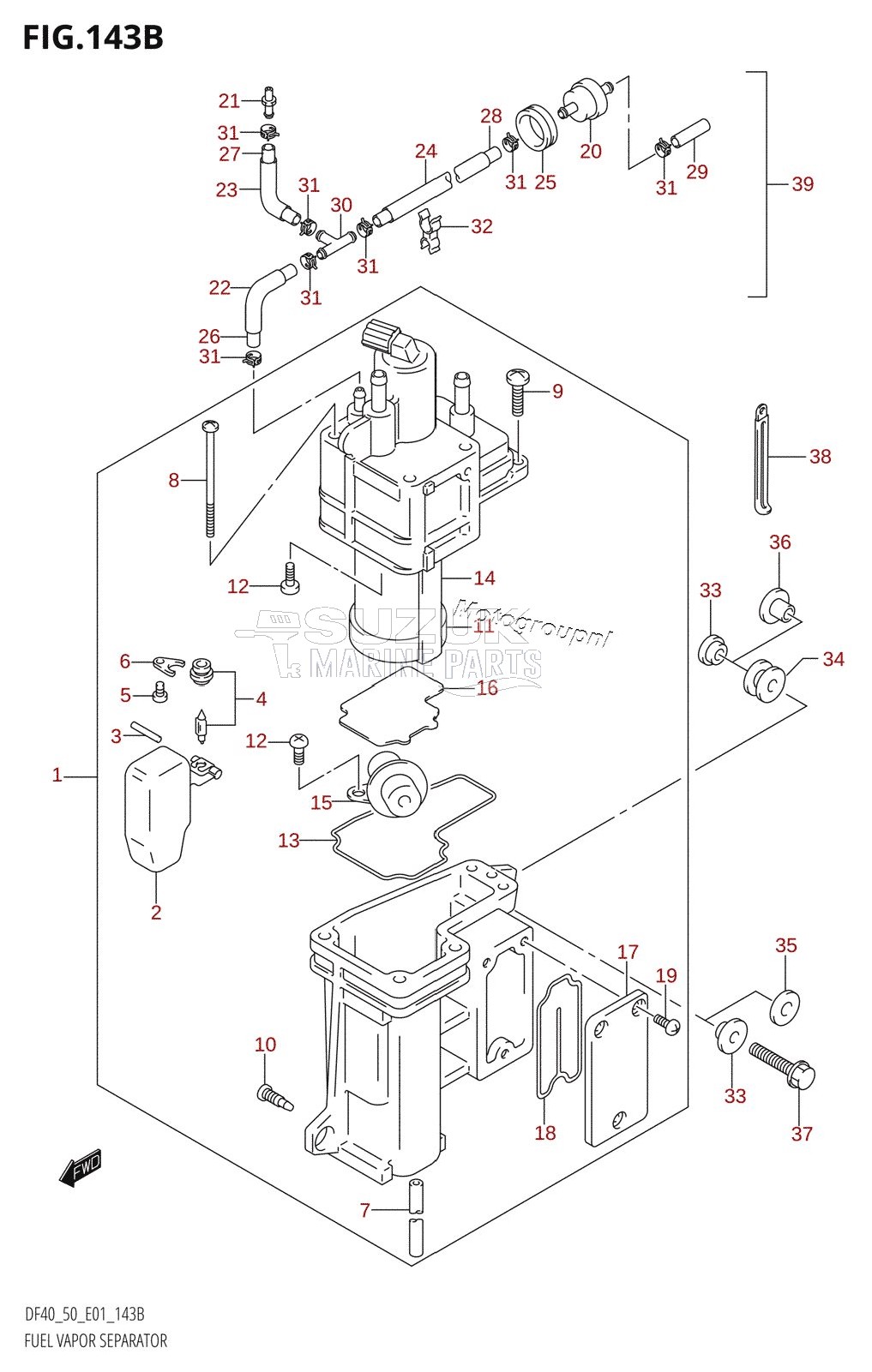 FUEL VAPOR SEPARATOR (Y,K1,K2,K3,K4,K5,K6,K7,K8,K9,K10)