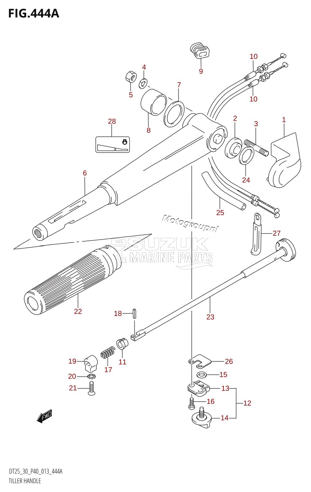 TILLER HANDLE (DT25K:P36)