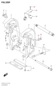 DF225T From 22503F-510001 (E01 E40)  2015 drawing CLAMP BRACKET (DF225T:E40:(X-TRANSOM,XX-TRANSOM))