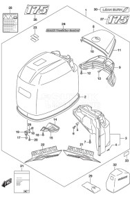 DF 175 drawing Engine Cover (White) (Model: TG/ZG)